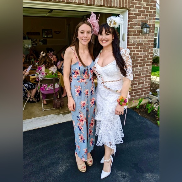 Lacey white bridal shower dress, like new! - Picture 3 of 3